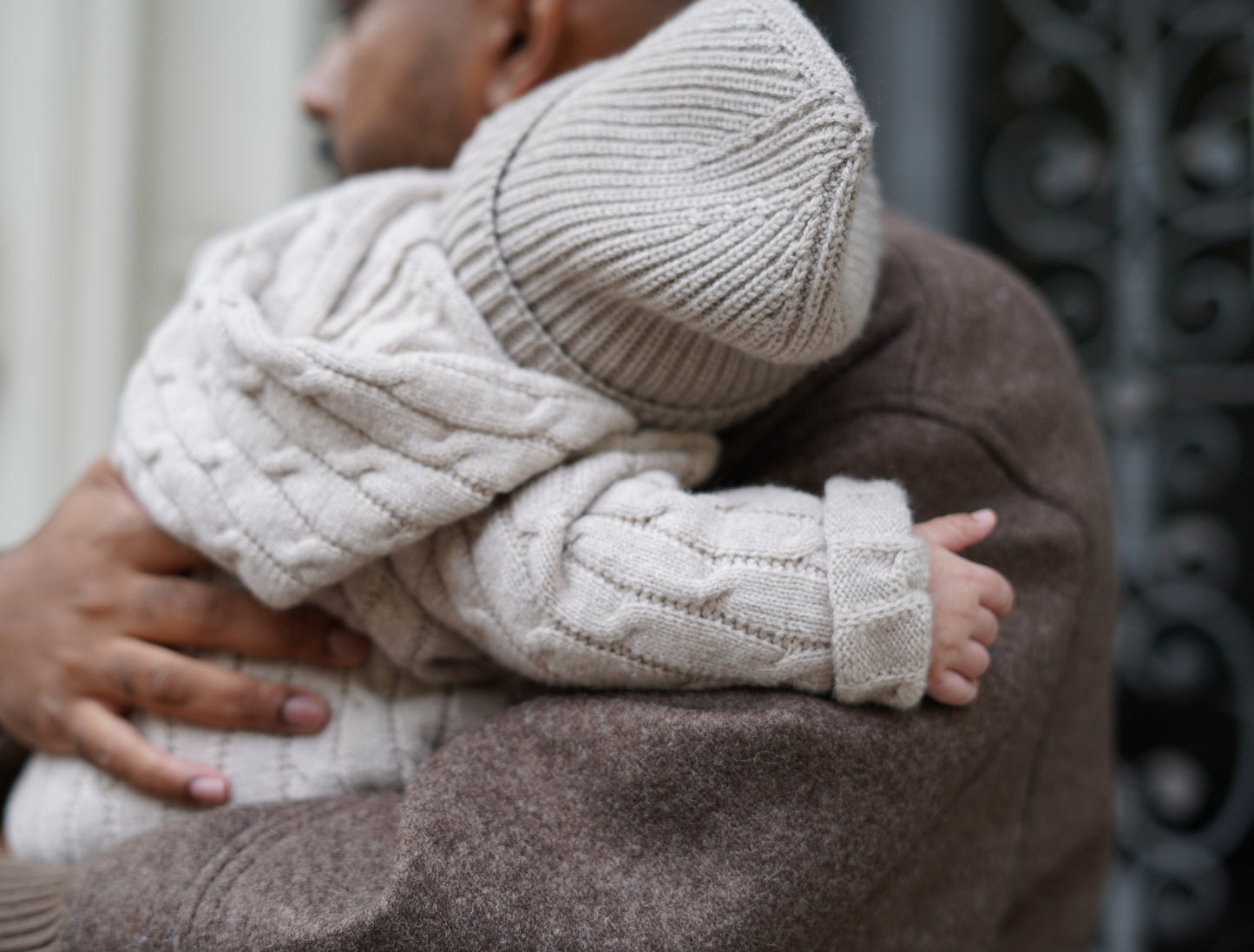 Merino Baby Overall "Beau" | oatmeal