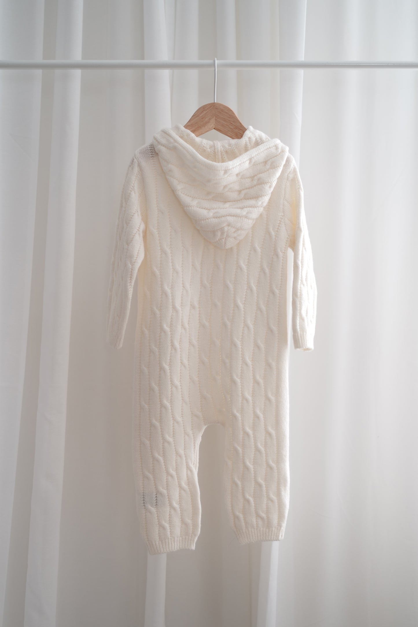 Merino Baby Knit Overall "Beau" | milk