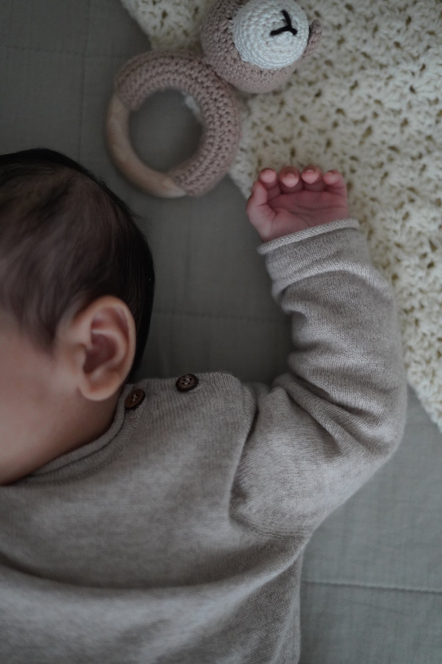 Merino Baby Pullover "Lunas" | oatmeal
