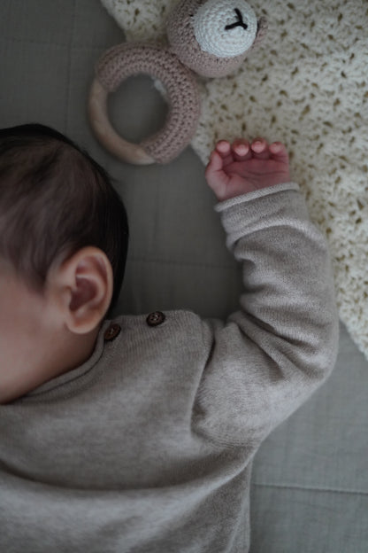Merino Baby Pullover "Lunas" | oatmeal