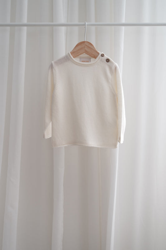 Merino Baby Pullover "Lunas" | milk