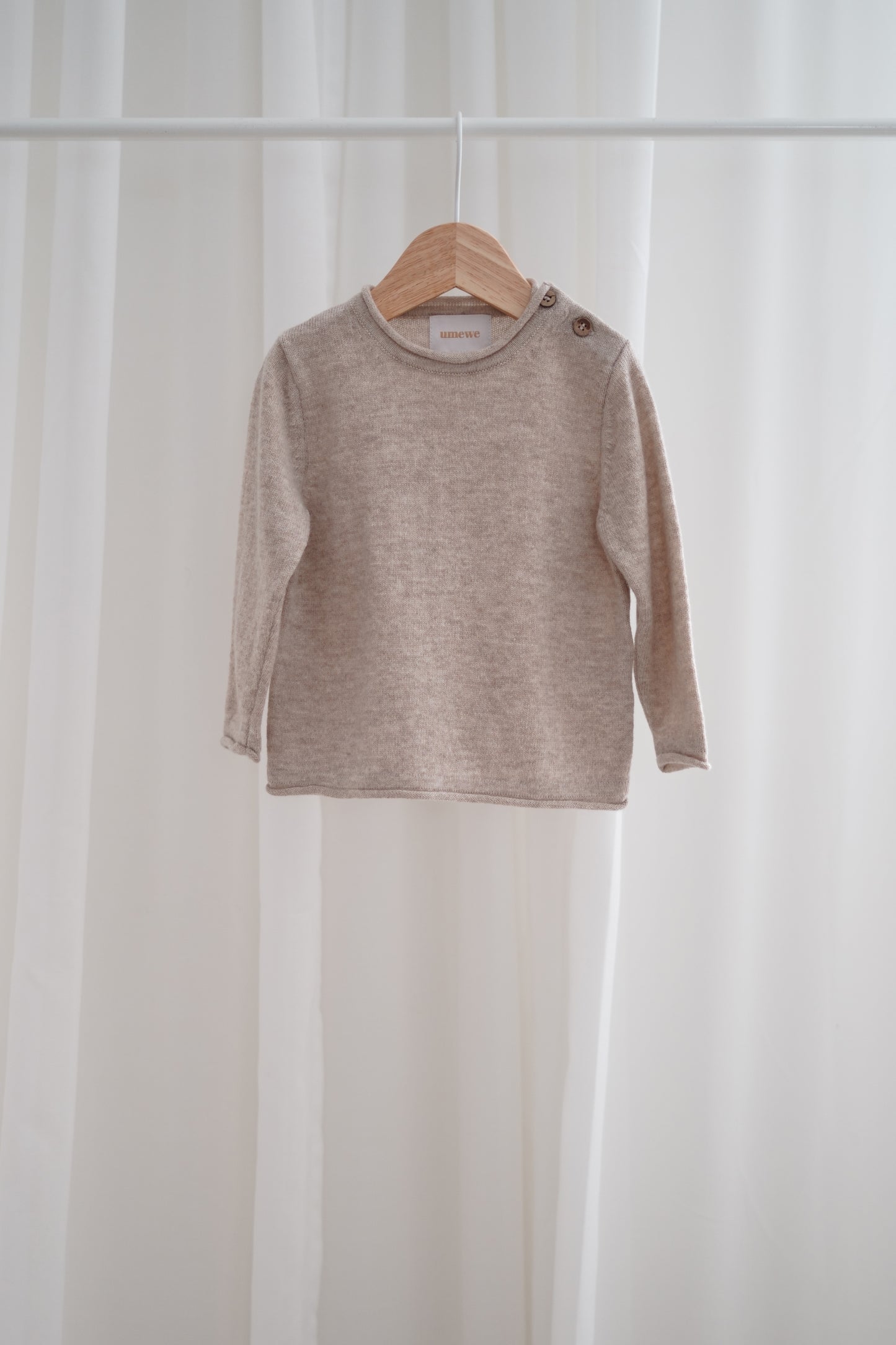 Merino Baby Pullover "Lunas" | oatmeal