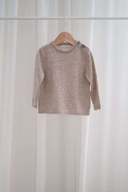 Merino Baby Pullover "Lunas" | oatmeal