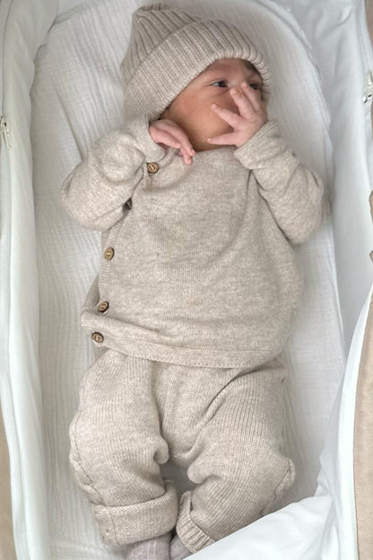 Merino Baby Pullover "Milan" | oatmeal